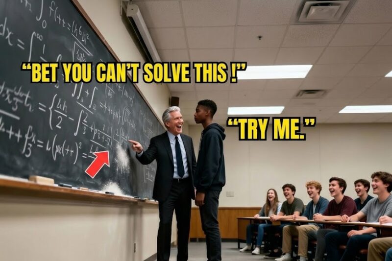 Prof Doesn’t Know Black Student Is Math Prodigy — Sets ‘Impossible’ Equation to Mock Him, Regrets It