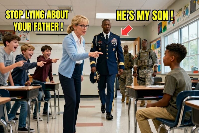 Teacher Calls Black Boy a Liar About His Dad’s Job — Went Silent When 4-Star General Walked In