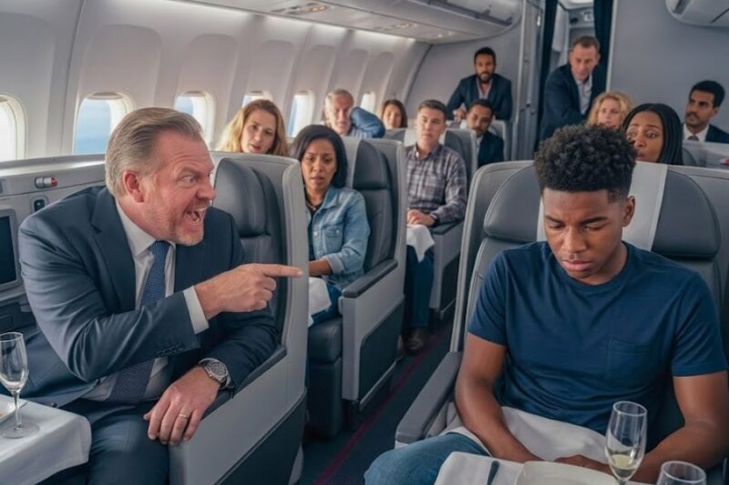 White Passenger Laughs at Black Teen in First Class — Silence When CEO Enters 