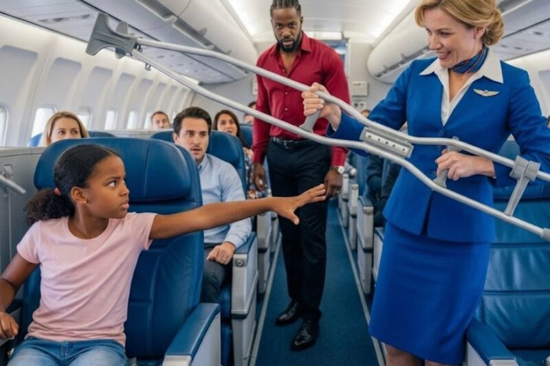 Flight Attendant Tossed a Disabled Girl’s Crutches — Her Black Single Dad’s Response Shocked Many