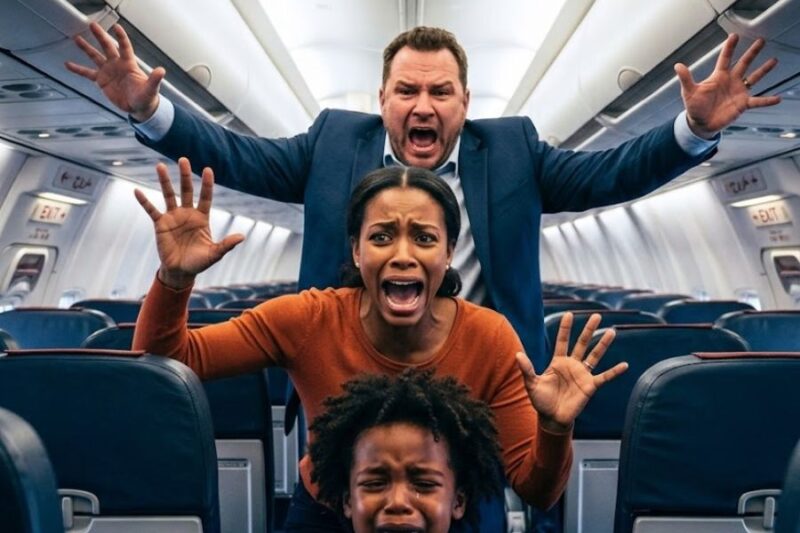 White Passenger Kicks Black Baby on Flight — Captain’s Shocking Decision Freezes the Entire Plane! 