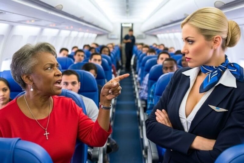Flight Attendant Asks Black Woman to Remove Jewelry — Her Response Will Shock You! 