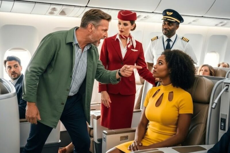 Arrogant Passenger Refuses to Sit Next to Black Woman — Then the Captain Makes a Shocking Announceme 