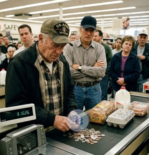 Veteran Counted Coins for BREAD — What Clint did Next STUNNED Entire Store