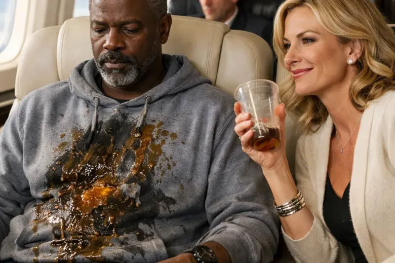 The Woman Who Laughed At A Soaked Stranger Didn’t Know The Plane Was About To Become A Crime Scene. By The Time The Truth Landed, Her Entire Life Was Already Over.