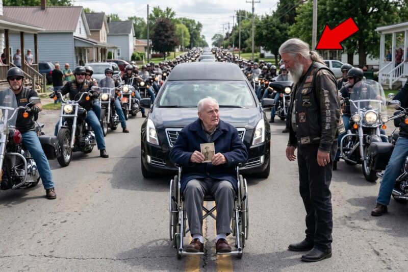 Old Man in a Wheelchair Blocked the Road So the Biker’s Funeral Could Pass — What 460 Bikers Did…