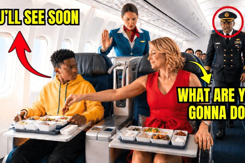 Passenger Grabs Food From Another Tray During Flight — Then an Air Marshal Steps In Immediately