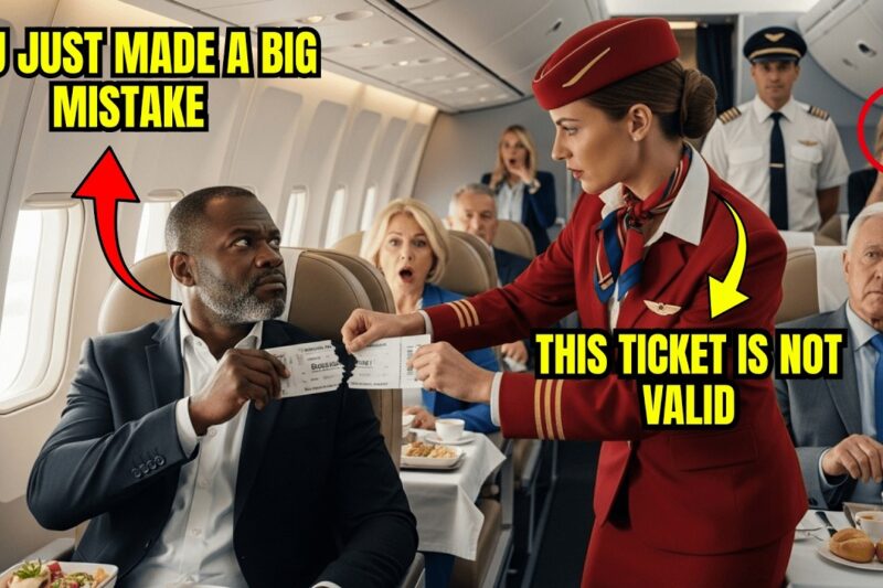 Flight Attendant Tears a Billionaire’s Ticket — But His Next Move Leaves the Entire Plane Speechless