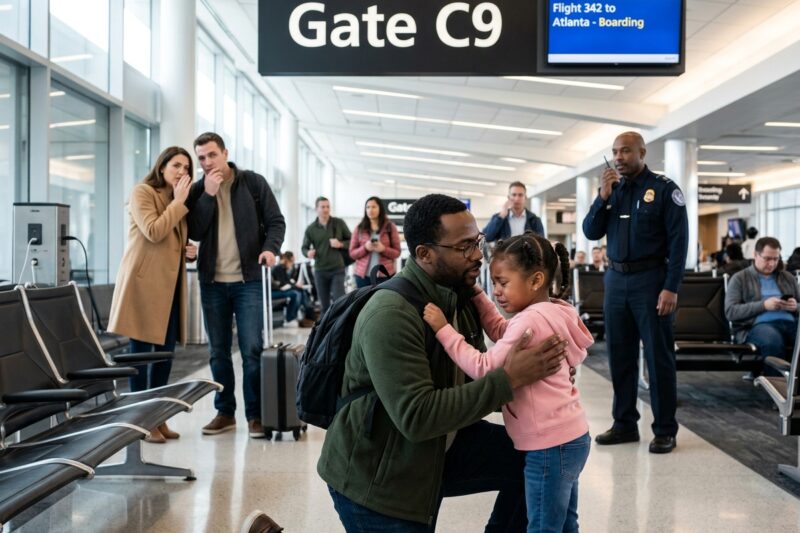 A Lonely Little Girl At Gate C9 Kept Screaming For Security—Until She Clutched My Arm And Whispered The Horrifying Truth About The Lady Who Claimed To Be Her Mom.