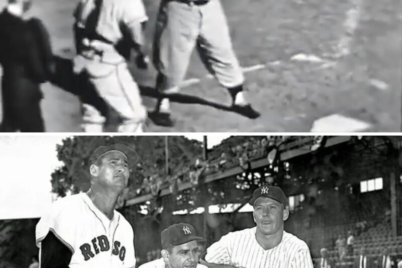 Mickey Mantle at bats 1957 World Series gm 3 angry Yogi Berra New York Yankees at Milwaukee Braves