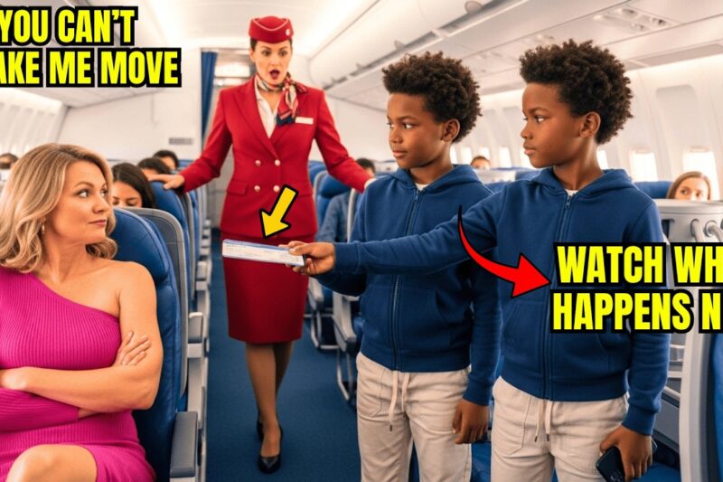 White Woman Takes Black Billionaire Twins’ Seats — 7 Minutes Later, Everything Changes