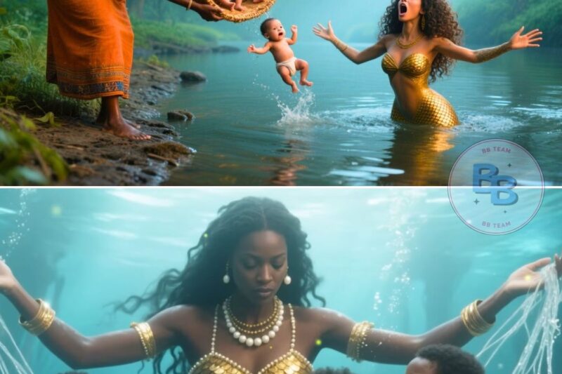 The Golden Mermaid Saved Three Triplets After Their Stepmother Pushed Them Into the Fiery River