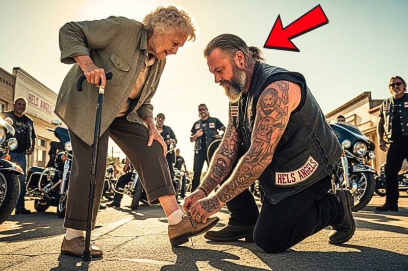 Limping 84-Year-Old Woman Asked Hells Angels: “Can You Tie My Shoes?” — Then This