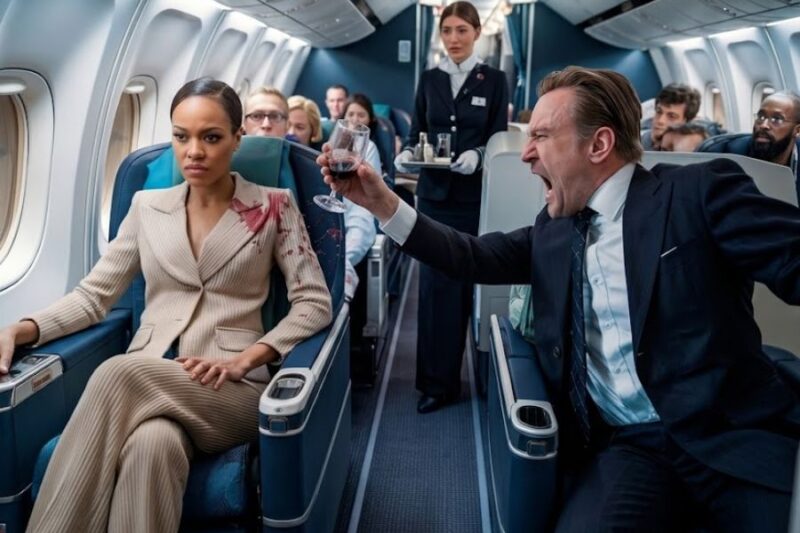 Arrogant Passenger Throws Drink at Black Woman — Instantly Regrets It When the Plane Lands 