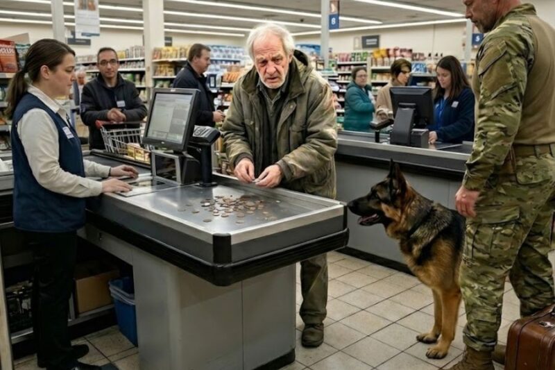 An Old Veteran Was $3 Short for Bread — What His German Shepherd Did Silenced the Entire Store 