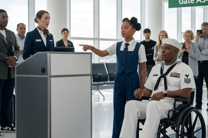 Multi billionaire 9 year old Black girl disciplines arrogant gate agent who mocked a disabled Bla…