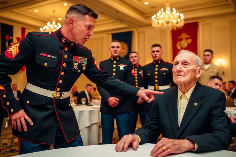 Marine Colonel Asked an Old Veteran His Rank as a Joke, Thinking the Quiet Man in Faded Boots Was Just Another Forgotten Soldier Looking for Attention — But the Laughter Died the Moment the Veteran Raised His Eyes and Calmly Said, “Delta Force Actual.” Within Seconds, the Colonel Went Pale, the Young Marines Fell Silent, and the Entire Room Realized They Were Standing in Front of a Man Whose Missions Were Never Written in History Books. But When One Officer Recognized the Code Name Whispered Behind His Record, the Truth About His Past Finally Came Out — and It Changed Everything. Full Story in the Comments