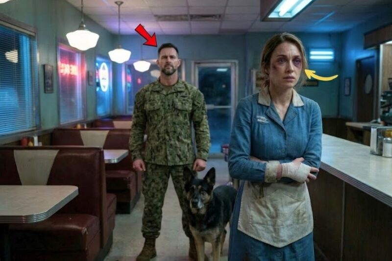 Navy SEAL Noticed a Diner Waitress Hiding Her Broken Wrist — By Morning, His Choice Shocked Everyone