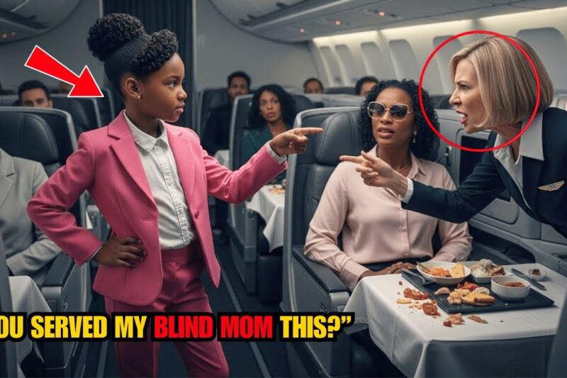 Black Billionaire Girl Fires Flight Attendant After She Serves Spoiled Food to Her Blind Mom in..