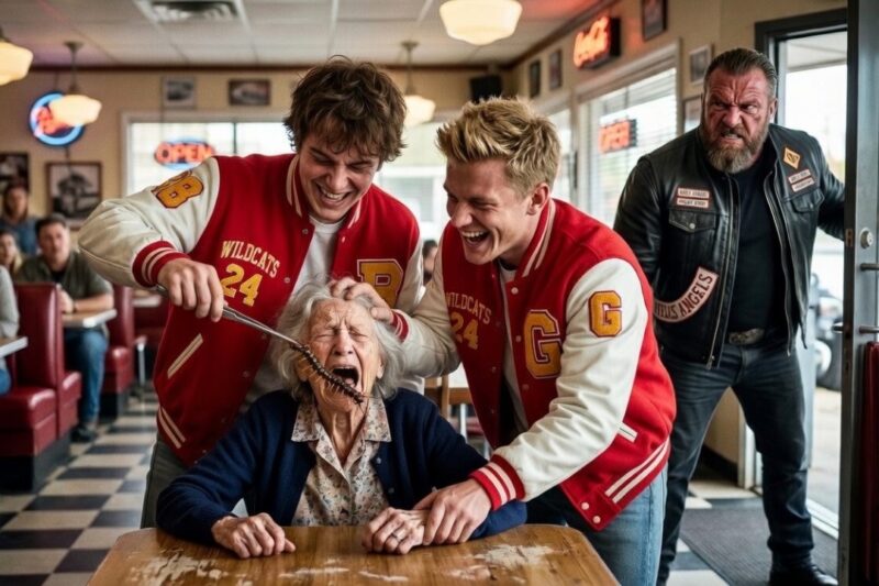 They Laughed as Bullies Tormented a Frail Old Woman and Cruelly Slipped a Centipede Into Her Ear, Thinking No One Powerful Would Ever Defend Her — But the Entire Room Changed in an Instant When Her Son, a Notorious Hells Angels Boss, Walked Through the Door, Saw His Mother in Pain, and Realized Exactly What Had Been Done, Triggering a chilling moment of silence that left the mockers pale, the witnesses frozen, and everyone wondering how far a feared biker leader would go once he discovered the full truth behind the humiliation of the woman who had given him everything