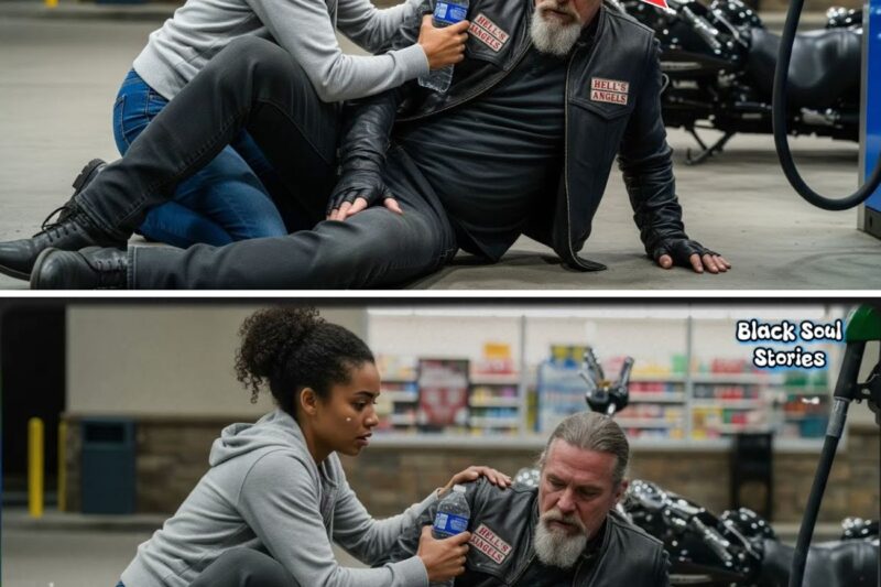Black Girl Spent Her Last $8 Helping Hell’s Angel — Next Day 100 Bikers Brought a Life-Changing Gift