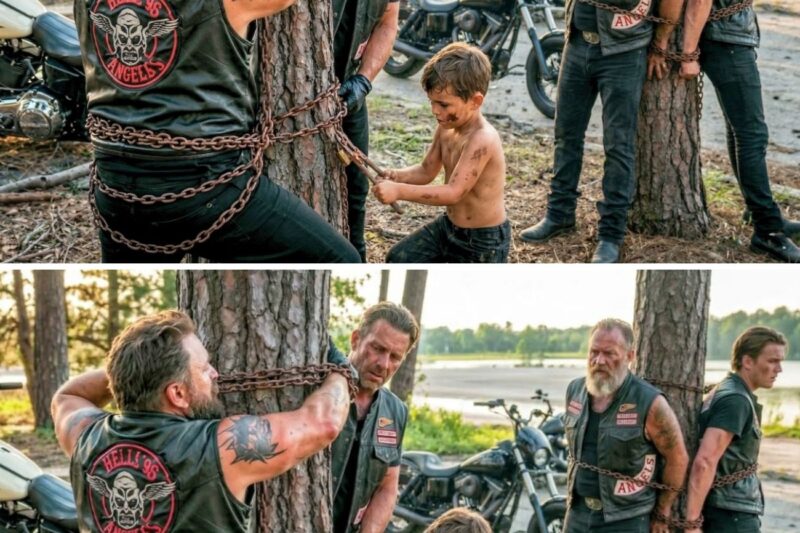 Little Boy Found Four Hell’s Angels Chained to Tree — What He Did Next Shocked 2,000 Riders