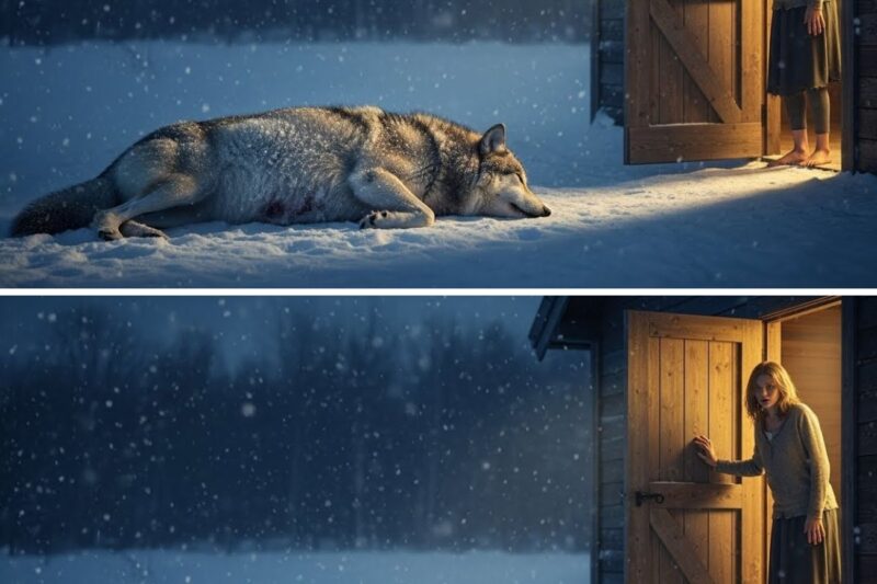 A Pregnant Wolf Collapsed in the Snow Then a Poor Omega Opened the Door — Hours Later the King Came