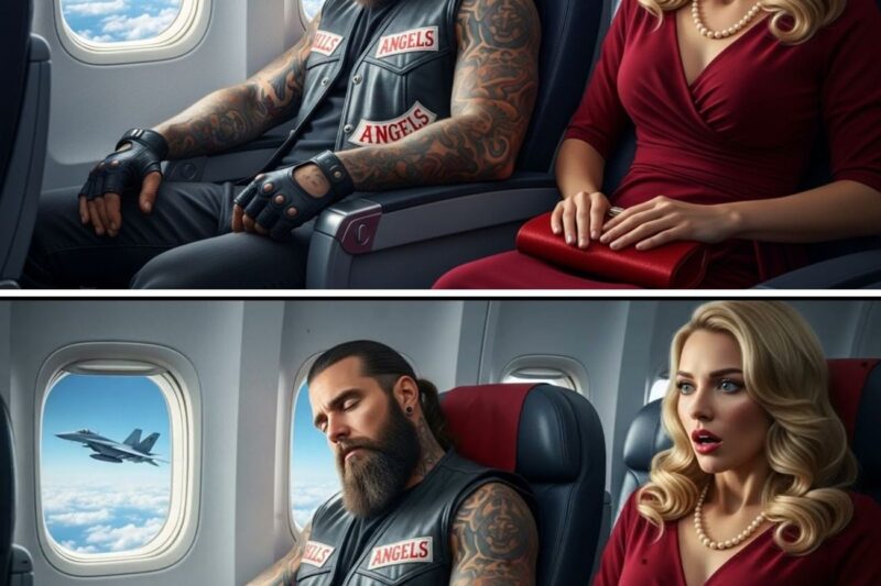 A Biker Single Dad Was Asleep in Seat 8A — When the Captain Asked If Any Combat Pilots Were on Board