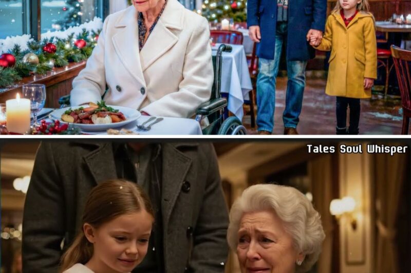 Sad Elderly Billionaire Alone on Christmas Eve, Until a Single Dad and His Daughter Walk In…