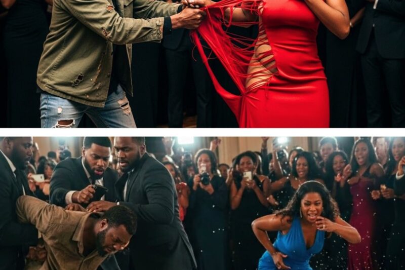 Homeless Man Ripped Billionaire Dress To Save Her Life.. But What She did Next Shocked Everyone…..