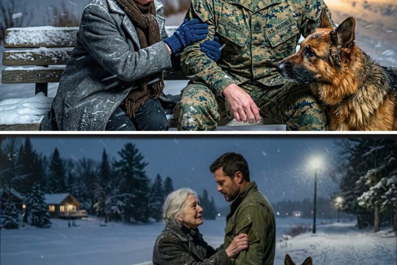 “My Husband Is Missing…” the Elderly Woman Whispered — Then the K9 Led the Marine Into the Woods