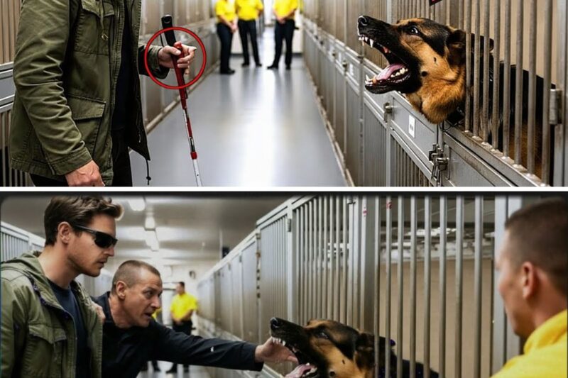 Blind Veteran Meets the Most Dangerous Retired Police Dog — What the Dog Did Next Shocks Everyone!