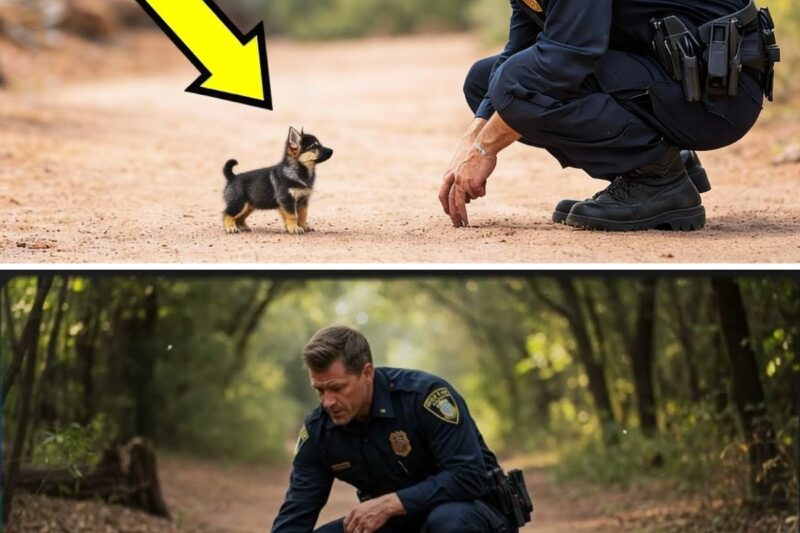 Puppy Keeps Following Cop – When He Finds Out Why, He Breaks Down in Tears!