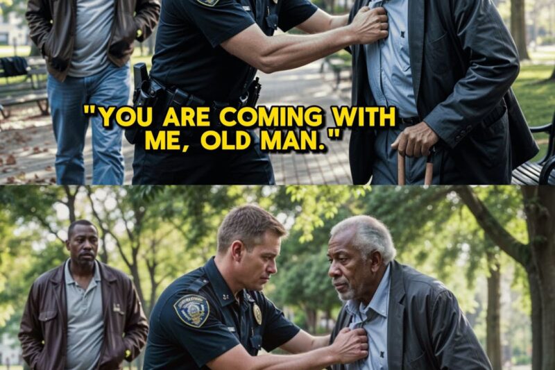 Officer Targets Elderly Man for Sitting in a Park, Unaware Who’s Watching from Behind Him…