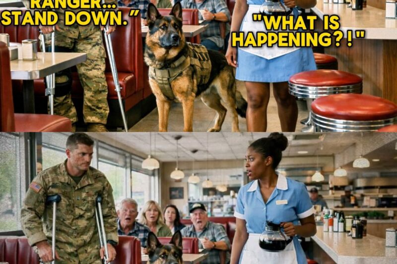 (1) “Can I Sit Here?” Disabled Navy SEAL Asked a Black Waitress — Then His K9 Froze the Entire Diner 