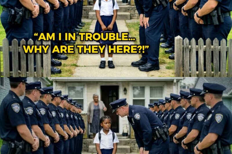 (2) Black Little Girl Gave Starving Man Last Sandwich — Next Day 50 Police Officers Lined Up at Her Door 