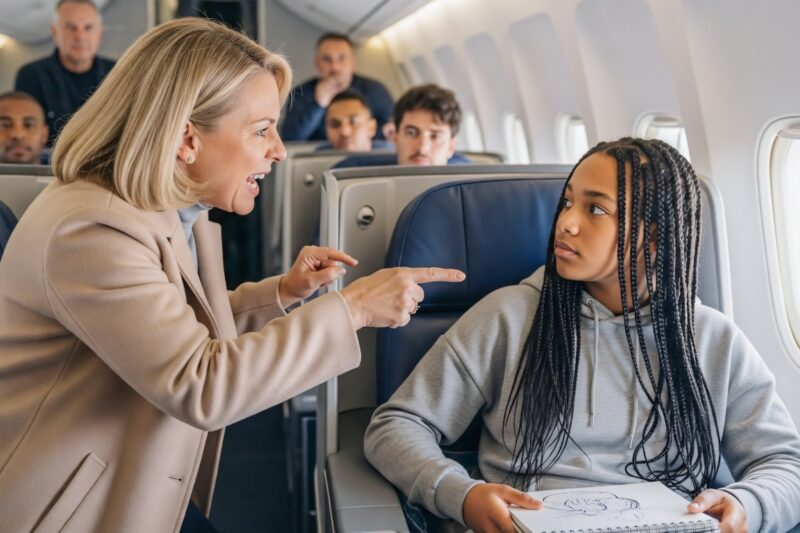 (2) Passenger Complained About Black Girl in First Class — Little Did She Know Her Mom Owns the Airline 