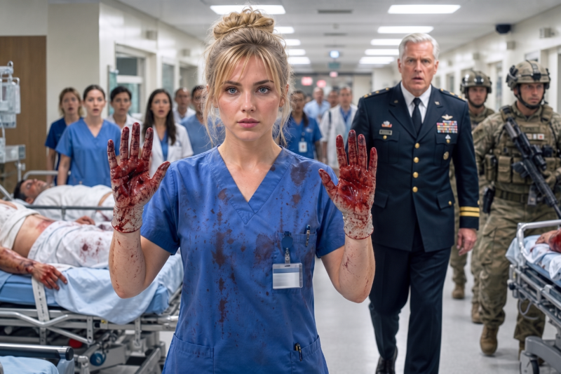 She Was Supposed to Be Just a Quiet Nurse on the Night Shift — But When Power Failed, Doctors Vanished, and Twelve Patients Began Fighting for Every Breath, She Took Command Alone, Made the Impossible Calls, and Kept Them Alive Until Dawn… Then a SEAL Admiral Arrived, Saw the Burn Mark on Her Wrist, Went Pale Before the Entire Hospital, and Called Her by the Secret Name She Had Buried for Years: “Phoenix”