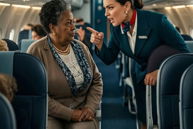 Flight Attendant Kicks a Weak Old Lady Off Plane, 5 Minutes Later She’s Fired in Front of Everyone 