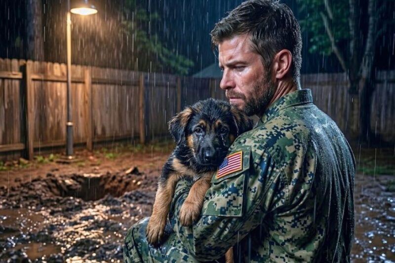Dying Puppy Clings to Ex-SEAL Before Being Laid to Rest, Then He Starts to Question Everything 