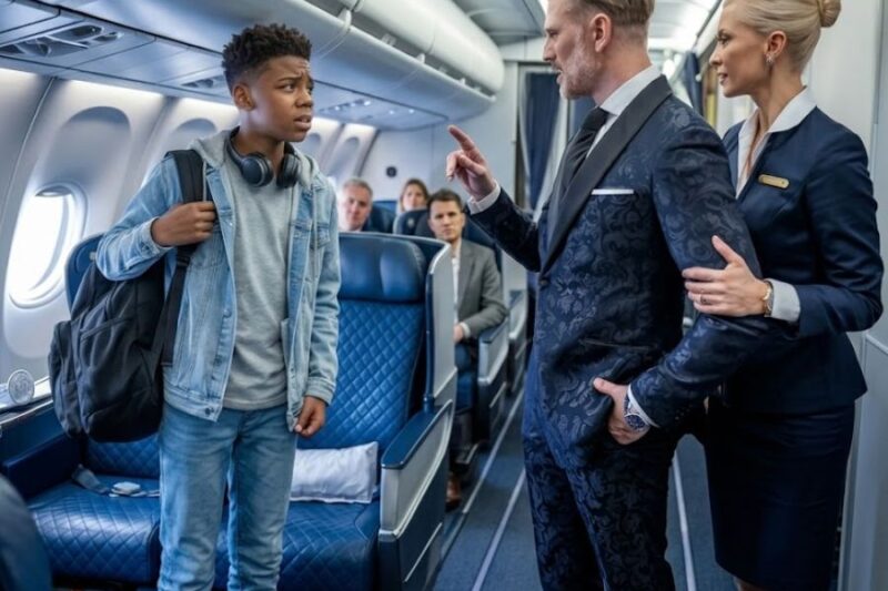 Black Boy Kicked Out of First Class — 15 Minutes Later, His CEO Dad Arrived, Everything Changed 