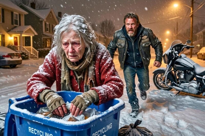 Hells Angels Boss Returned Home After Years Away and Froze When He Saw His Own Mother Searching Through Trash Behind a Store — But the Moment He Learned the Shocking Truth About Who Had Abandoned Her, Stolen Her Savings, and Left Her Living Like a Stranger in the Town She Once Helped Build, the Whole Neighborhood Realized the Quiet Old Woman Was Not Alone, and Her Son Had Come Back for More Than a VisitHells Angels Boss Returned Home After Years Away and Froze When He Saw His Own Mother Searching Through Trash Behind a Store — But the Moment He Learned the Shocking Truth About Who Had Abandoned Her, Stolen Her Savings, and Left Her Living Like a Stranger in the Town She Once Helped Build, the Whole Neighborhood Realized the Quiet Old Woman Was Not Alone, and Her Son Had Come Back for More Than a Visit