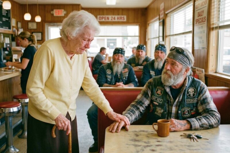 “I Just Need Someone at the Funeral,” whispered a grieving 91-year-old woman, believing she would say goodbye to her loved one in front of empty seats and fading flowers — but no one expected what happened next. Word of her heartbreak reached the Hells Angels, and within hours, the silence outside the chapel was shattered by the roar of engines as nearly 200 bikers arrived in formation, standing guard with tears, respect, and an unforgettable show of loyalty. What began as one elderly woman’s lonely plea turned into a jaw-dropping farewell that left an entire town stunned and proved compassion can come from the most unexpected place.