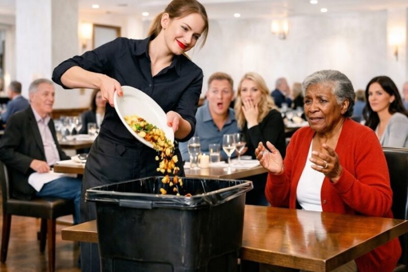 They Laughed After Throwing an Old Black Woman’s Meal Away—Until Black SUVs Surrounded the Restaurant