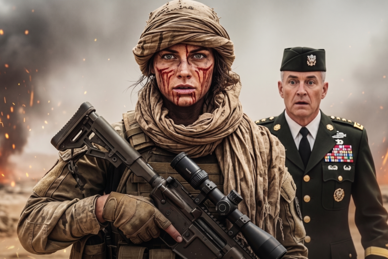 Rangers Radioed, “Enemies Everywhere,” as Sand Choked the Sky, Their Convoy Went Silent, and Hope Began to Die in the Desert — Then She Appeared Through the Dust With Her Sniper Rifle, Moving Like a Mirage No One Expected, and What Happened Next Turned a Doomed Mission Into the Legend of the Lone Marksman Who Defied Orders, Changed the Battle, and Left Every Soldier Asking the Same Question: Who Was She Really?