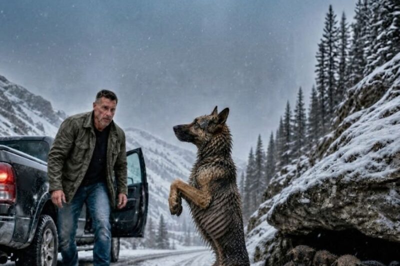 Starving German Shepherd Stops a Veteran to Save Her Puppies — A Powerful Story of Hope 