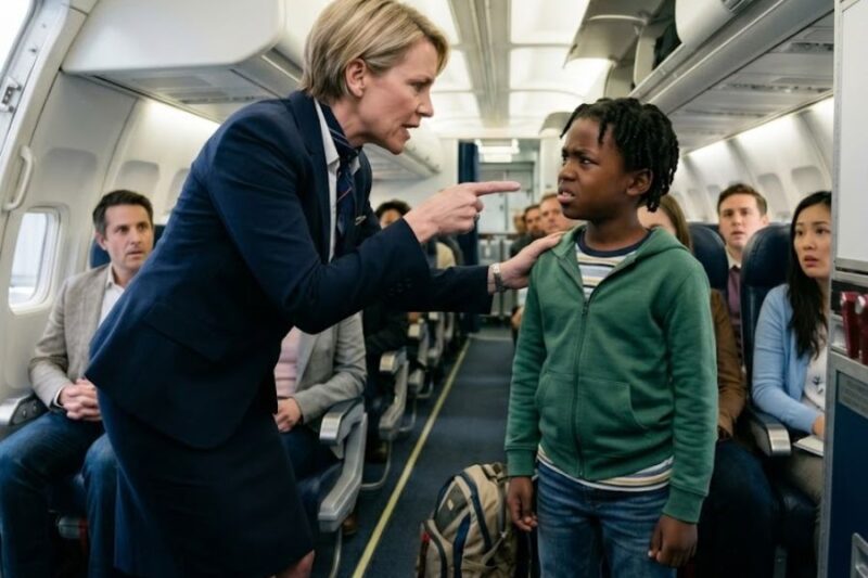 Flight Attendant Throws Black Boy Off Plane for “No Ticket” — She Didn’t Know His Mom Runs TSA 