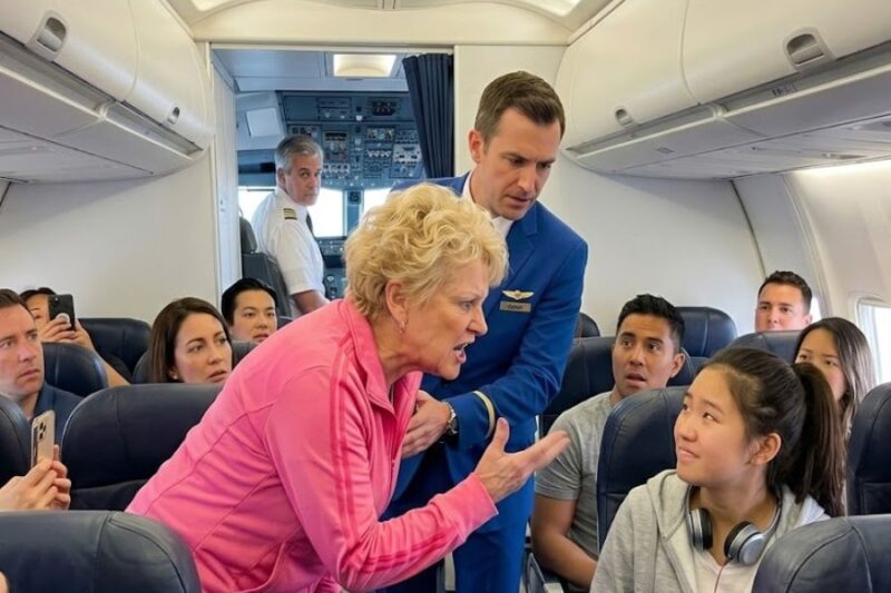 Karen Attacks Girl Mid-Flight — Then Learns Her Dad Is the Pilot