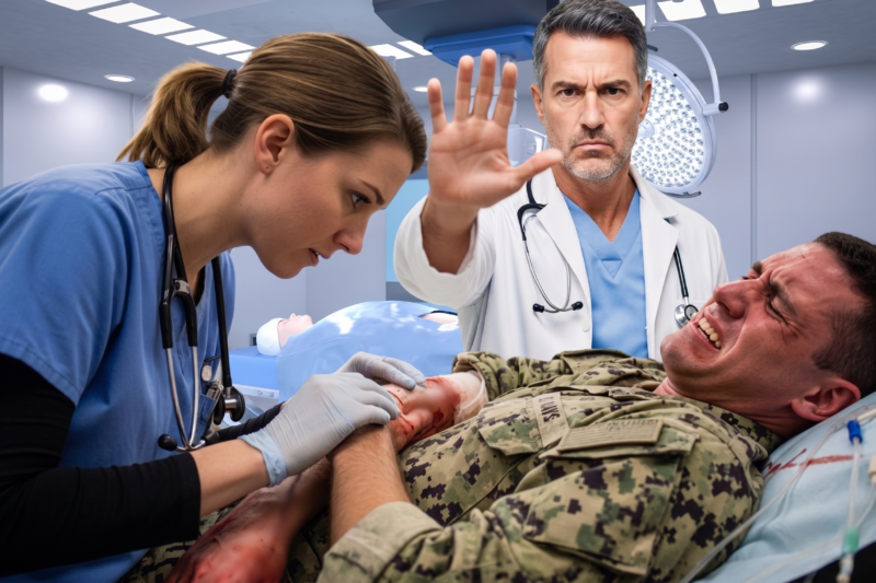 They fired the young nurse after she risked everything to save a dying Navy SEAL, spending hours removing 40 bullets from his shattered body while everyone around her said he would never make it — but just 24 hours later, her entire life changed when black military SUVs pulled up, senior officers stormed the hospital, and the same people who humiliated her were suddenly standing in terrified silence. Why would one wounded SEAL cause that kind of panic, and what did he say about the nurse before losing consciousness that made powerful men move so fast? What happened next transformed her from a disposable employee into the center of a shocking military mystery that no one in that hospital was prepared to face.