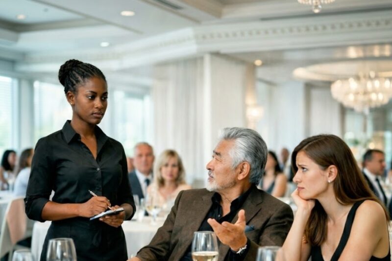 He Tried to Embarrass a Black Waitress in Japanese—But Her Fluent Reply Made the Whole Restaurant Freeze